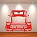 zhuziji Classique Mini Cooper Vinyle Mur Art Autocollant De Voiture Chambre Salon Maison Stickers Amovible Wallpap Noir 86x69cm