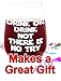 Funny Stemless Wine Glass - Drink or Drink Not There is No Try - Perfect Wine Glass for Friends Women and Friends, Great Birthday Christmas Gift for Wine Lovers and Coworkers, 17oz Gift Box Included