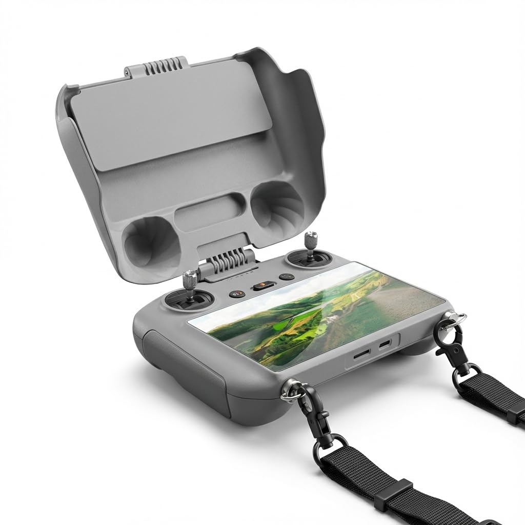 QWORK® Pare Soleil + Kit Longe Compatible avec DJI Mavic 4 Pro/Flip RC2 Contrôle à Distance