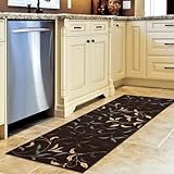 Top 10 Best Target Runner Rugs Reviews & Comparison | Updated 13 Ottomanson Hallway Runner Rug 20' x 59' Non Slip Leaves Area Rugs Easy to Clean Laundry Rug Runner Durable & Pet Friendly Floor Carpet Runners for Hallways Entryway Living Room Kitchen Bathroom, Brown