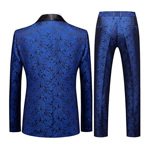 Men's Suits 3 Piece Regular Fit Skinny Paisley Jacquard Tuxedo Suit for Wedding Casual Business Dinner Party Tuxedo Suit Set - Image 6