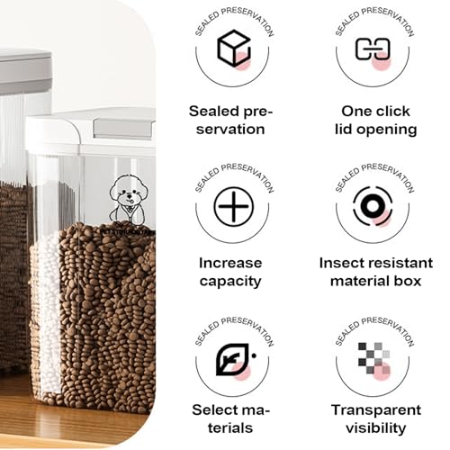 Contenedor de pienso para evitar humedad con cubo hermético de 5l 3