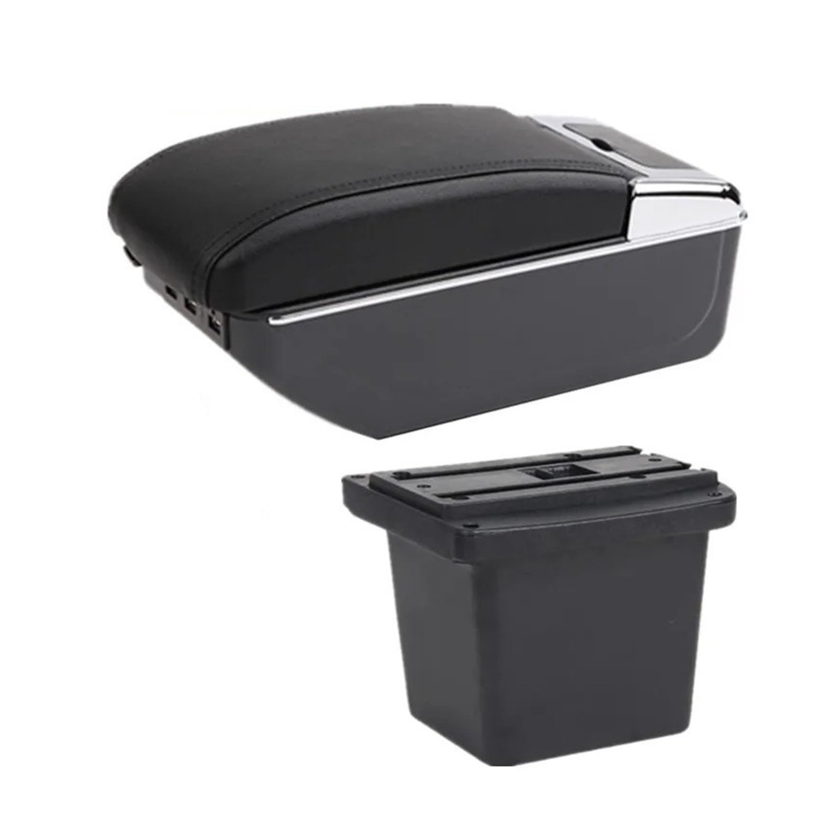 GBGWRMRYX Center Armrest Box For Hyundai For Elantra For Touring For I30 For FD I30cw 2007-2011 Car Armrest Box Storage Box Retrofit Accessories Arm Rest(D black line 7USB)