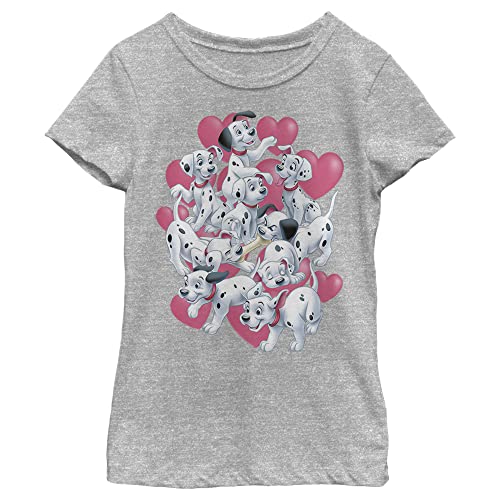 T-Shirt Fille Saint Valentin FIFTH SUN Groupe Dalmatien en coton doux