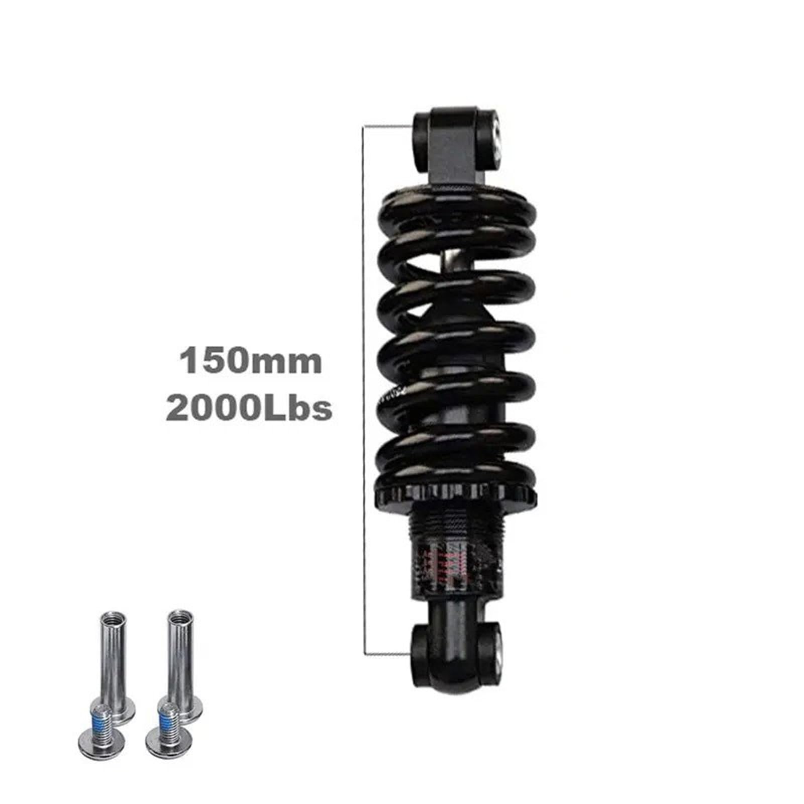 amortiguadores delanteros Suspensión Resorte Helicoidal Bicicleta 150Mm 165Mm 190Mm Montaña Bicicleta Eléctrica Silla Ruedas Amortiguador Trasero MTB(150mm 2000lbs)