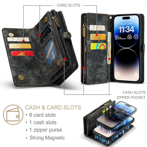 Porte-cartes pour Galaxy S25 Edge et étui portefeuille coque en cuir vert magnétique