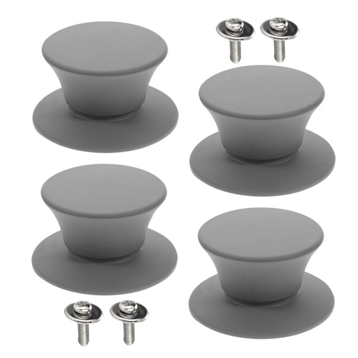 IMIKEYA 4 Set Coperchio Pentola in Silicone Coperchio Della Della Pentola Maniche Di Pentole Da Cucina Copertura Del Manico Della Ferro Da Stiro Grey 4 Pezzi * 4