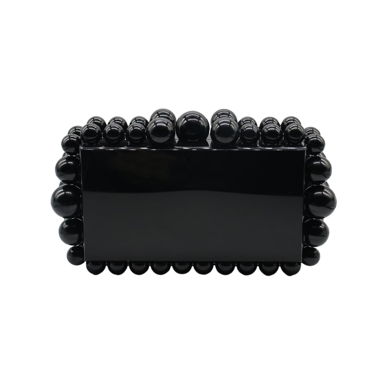 Tngan Women Acrylic Evening Clutch Box Purse Marble Handbag for Wedding Cocktail Party Banquet, Black