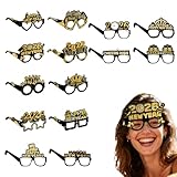 PLATEYTR lunettes Nouvel An 2026 lot de 14 paires décoratives noir et or...