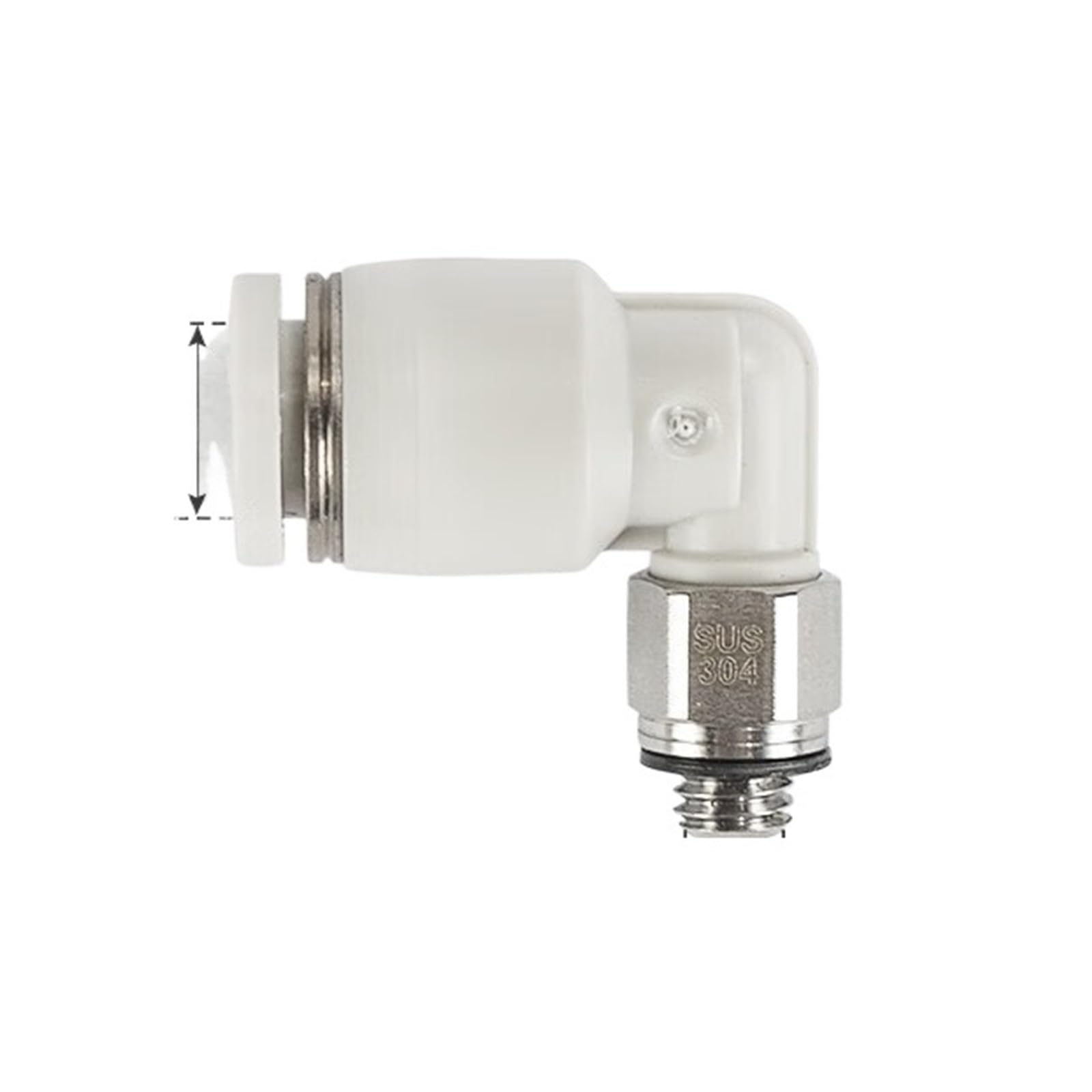 Raccord fileté en L à deux voies PL6M5-S connecteur coudé pneumatique M5 6mm