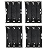 KEESIN 3,7 V 18650 batterijhouder, case, kunststof, batterijafdekking, opbergdoos met pin (3 Solts × 4 stuks)
