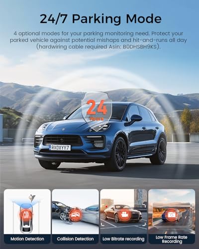 COOLCRAZY 4K Dash Cam Front and Rear with Touch Screen & STARVIS Sensor,5.8Ghz Wi-Fi,GPS,64GB Card,Night Vision Dashcam,G-Sensor,Loop Recording,App Control,24H Parking Monitor Car Camera - Image 8