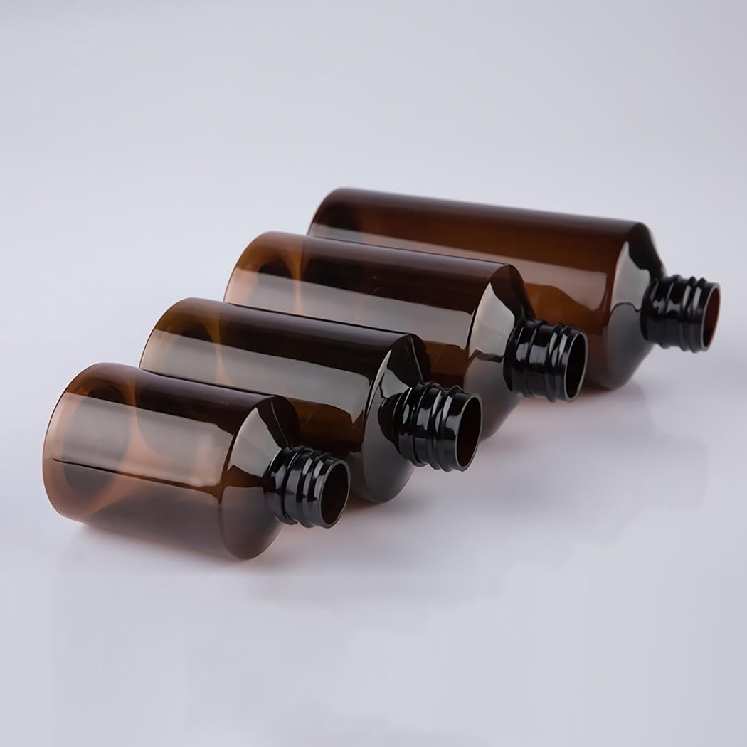 24 pièces 200ml Marrone Rechargeable flacons vaporisateurs vides en plastique Avec Sprayer Noir, l'eau l'alcool Cosmétique Voyage Parfum