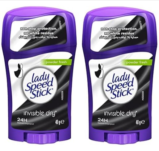 Lady Speed Stick Deodorant 1.4 Ounce Powder Fresh Invisi Dry (41ml) (2 Pack)