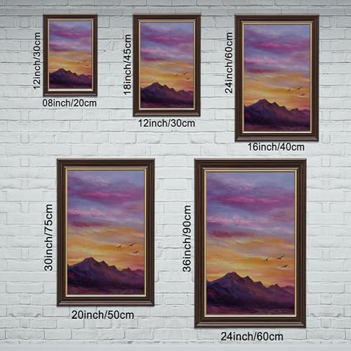 Impression sur toile de montagne violette : idee cadeau originale decoration