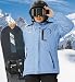 KEFITEVD Damen Skijacke Winddicht Atmungsaktiv Softshelljacke Hellblau XL