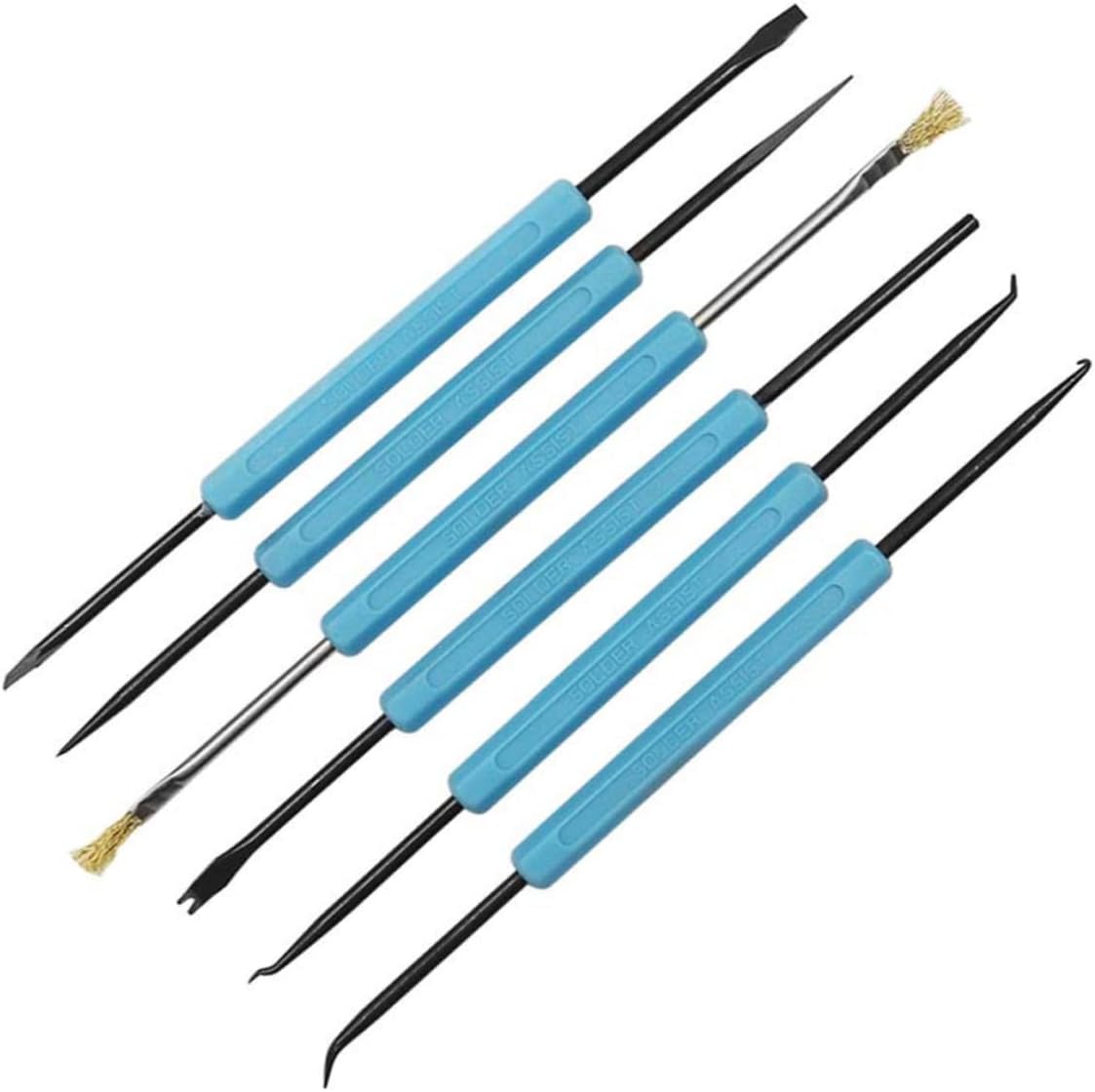 DOITOOL Soldering Aid Tool Set 6 in 1 Desoldering Kit Soldering Tools Welding Auxiliary