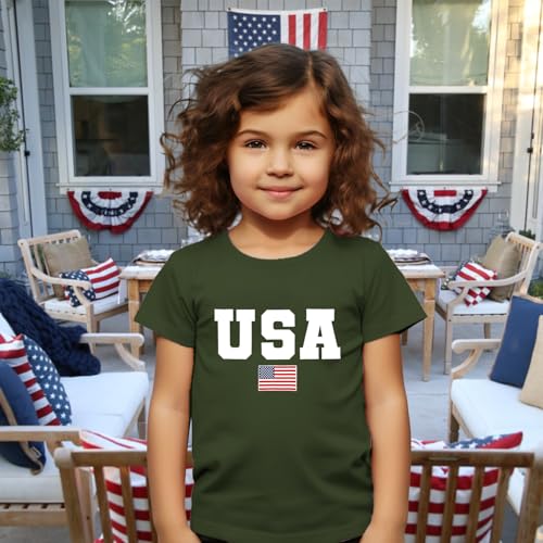 Image of 4th of July Shirts Toddler Boys Girls American Flag USA T-Shirt Kids Patriotic Tee Tops
