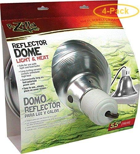Zilla Reflector Dome with Ceramic Socket 60 Watts (5.5" Diameter) - Pack of 4