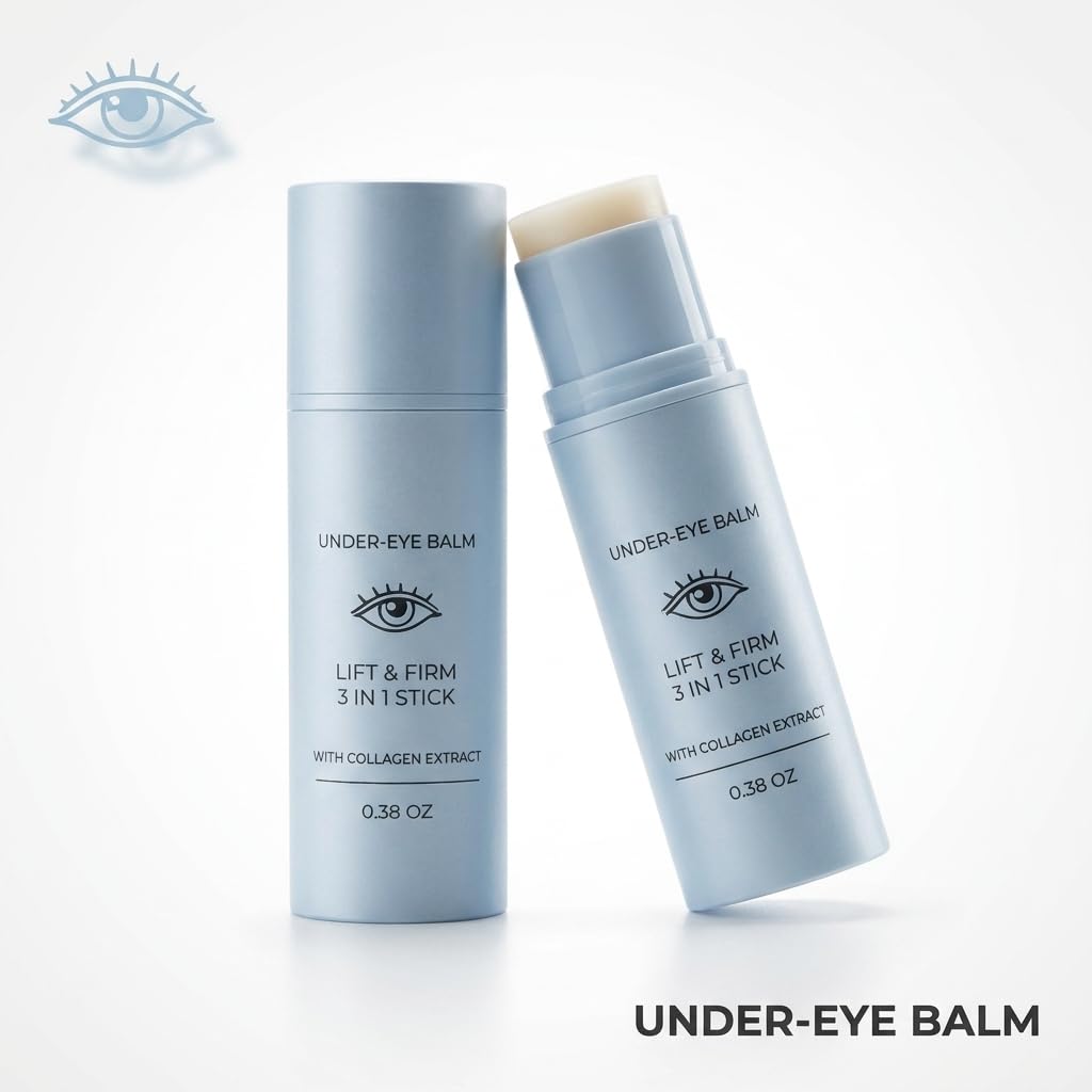 Under Eye Balm Stick 0.38 Oz Hydrating and Firming Eye Care Stick Multi Action Clear Cream