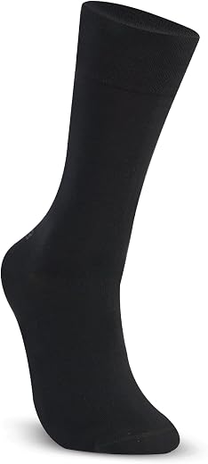 Bonjour Men's Cotton Odour Free Full Length Formal Socks - Free Size - Pack Of 1