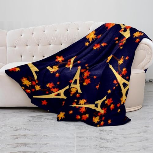 Couverture microfibre légère et chaude Tour Eiffel pour lit et canapé - 5