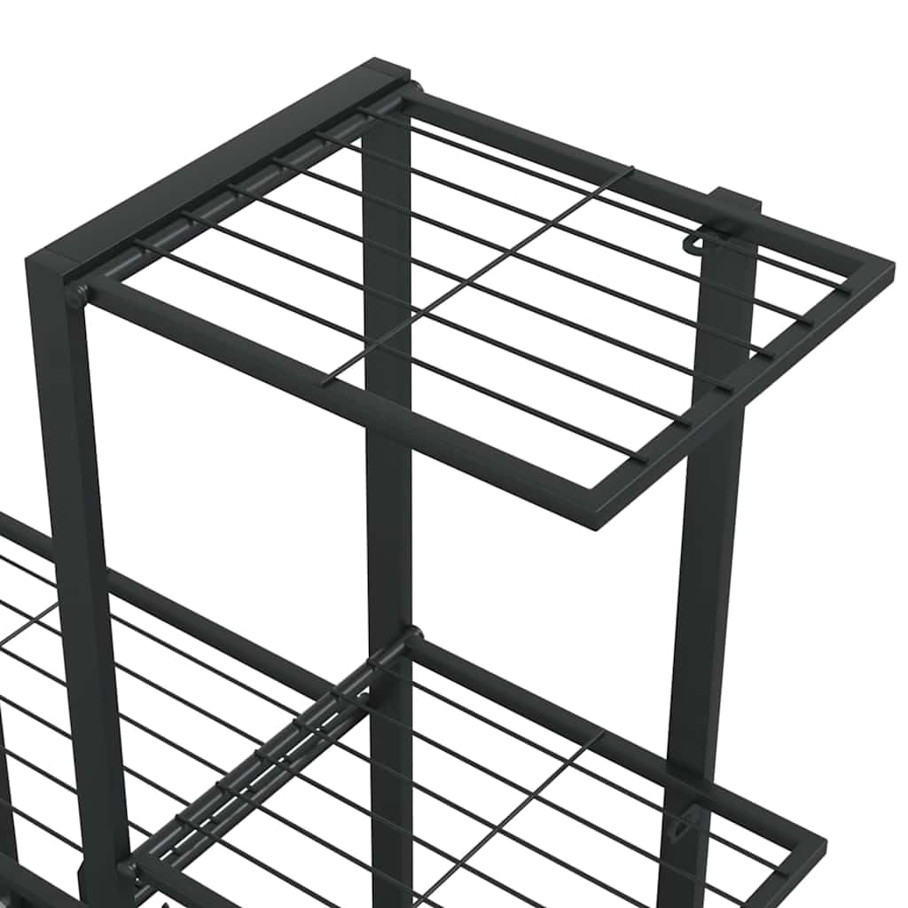 Générique Stojak na rośliny Metal 88 cm Czarny