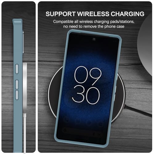 Coque Pixel 7 Pro Magsafe BENTOBEN antichoc gris bleu