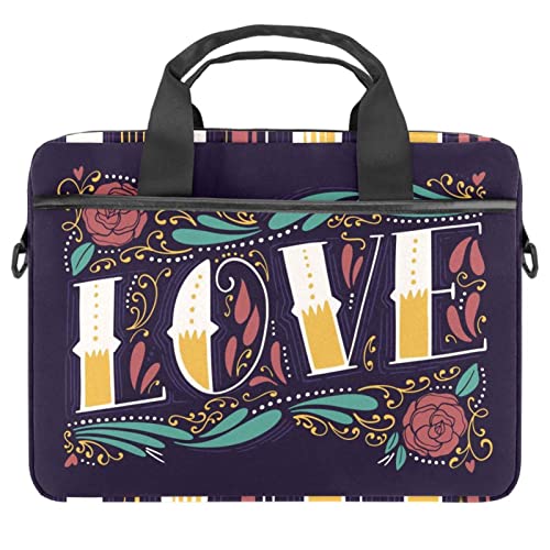Sacoche ordinateur 13-14 pouces motif floral vintage mallette PC portable multicolore