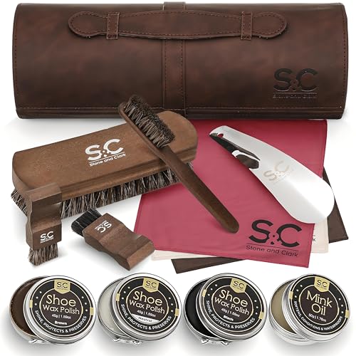 Stone and Clark Leather Shoe Shine Kit