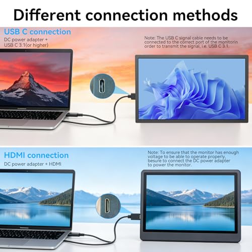 Image of 17.3 Inch Portable Monitor, HD+ 1600x900 Resolution, 16:9 Widescreen IPS Display, Ultra-Slim External Second Monitor for Laptop, Phone, PS5, Xbox, Switch, PC (17.3 inch)