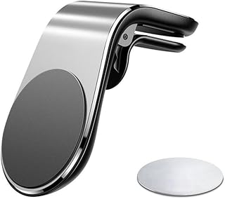 Mobile Phone Navigation Magnetic Bracket,Magnetic Navigation L Bracket 360° Rotatable Magnet Universal Car Cellphone Holder,Strong Magnet Mount for Any Smartphone iOS Andriod (Metallic Silver)