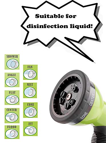 Green Expert Hose Nozzle Full Set with Quick Connectors 9 Adjustable Patterns Suit to Most Hoses Lightweight Water Sprayer Set for Pets Shower Car Wash Plants Watering Home Cleaning 479904 - Thumbnail 5