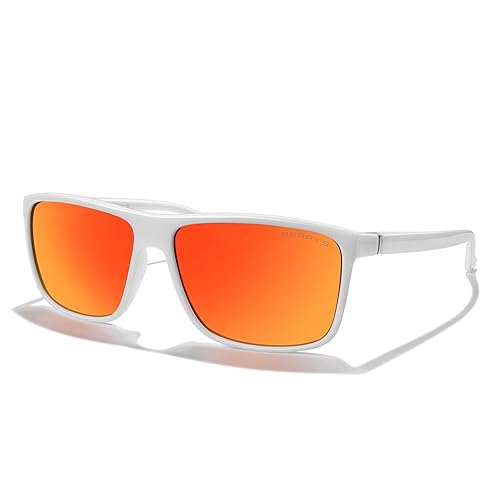 MERRY'S Rectangular Polarized Sports Sunglasses for Men Women Cycling Driving Fishing UV400 Protection S8225