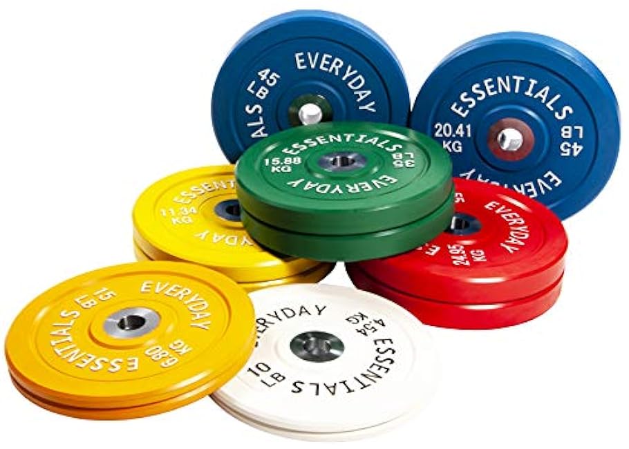 BalanceFrom Color Coded Olympic Bumper Plate Weight Plate with Steel Hub