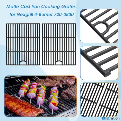 Image of Replacement Parts for Nexgrill 4-Burner 720-0830 720-0830H 720-0830A 720-0830HR 720-0830T, Cooking Grate, Heat Shield and Burner Kit for Nexgrill Replacement Parts 4-Burner