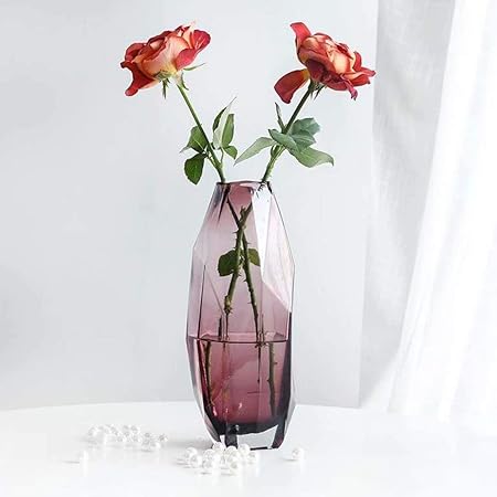 Amazon Co Jp フラワーベース ガラス おしゃれ 花瓶 一輪挿し 北欧 かびん 花器 大 シンプル 生け花 インテリア 高級感 花飾り ガラスベース インテリア 玄関 リビング ダイニング 贈り物 Ykfn ホーム キッチン