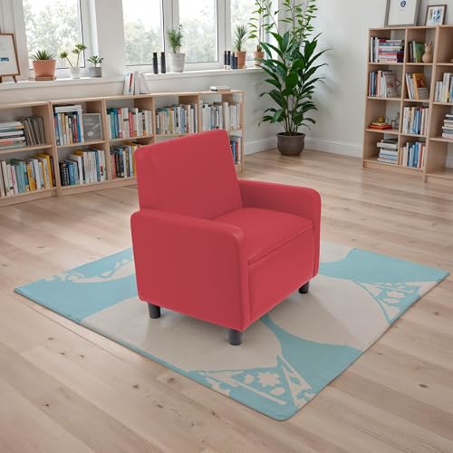 Image of FDP Kid Comfort Collective Modular Club Chair with Arms - Red
