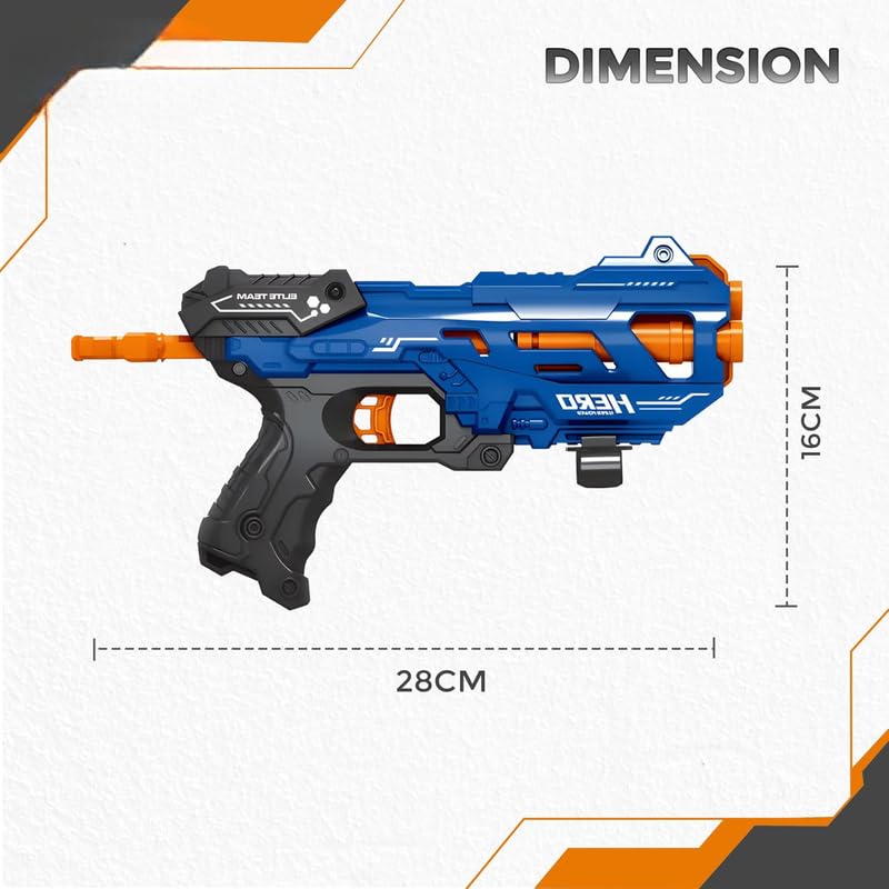 Kidoyz Blaze Storm Hot Fire Soft Bullet Gun Toy with 10 Safe Soft Foam Bullets, Fun Target Shooting Battle Fight Game for Kids Boys (Blaze Storm- Hot Fire)(SPVL_15) 2
