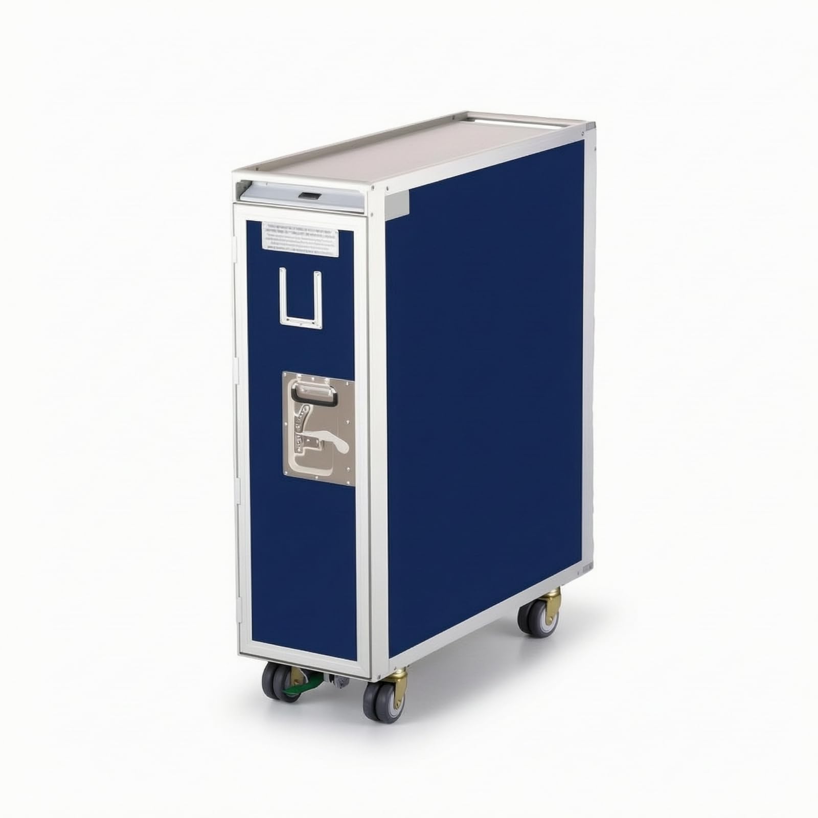 predolo Carrello di Servizio su Ruote Alto Carrello Contenitore con Anta Stretto per Ristoratori, Ristorante, Blu, Americano
