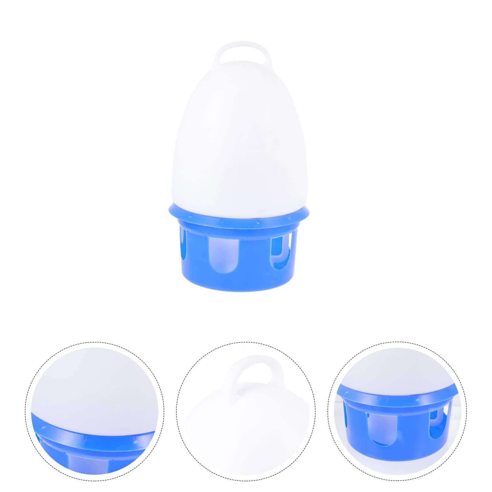 Abreuvoir pour Pigeons avec Échelle, Bouteille D’Eau Auto 1 Pièce | Pvc Bleu, Forme Ronde, Démontable et Facile à Nettoyer, Usage Domestique pour Oiseaux et Perroquets
