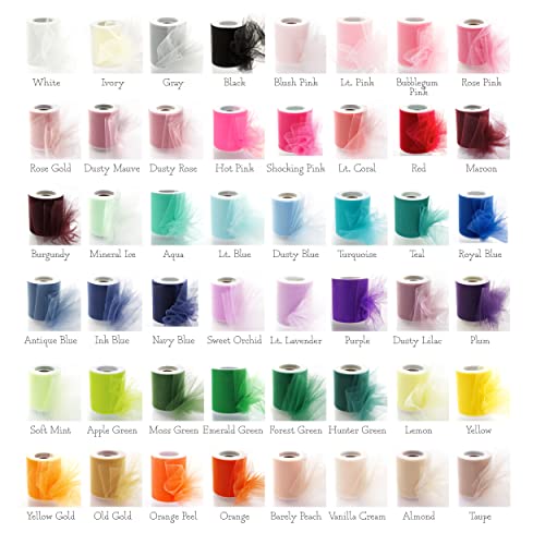 Image of 3 inch Premium Tulle Fabric Roll for Crafts, Wedding, Party Decorations, Gifts - Aqua 100 Yard Spool