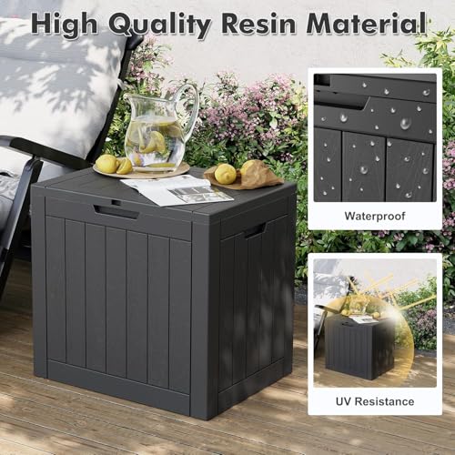 Image of Outdoor Storage Box Waterproof, 32 Gallon Deck Box for Patio-2 Boxes
