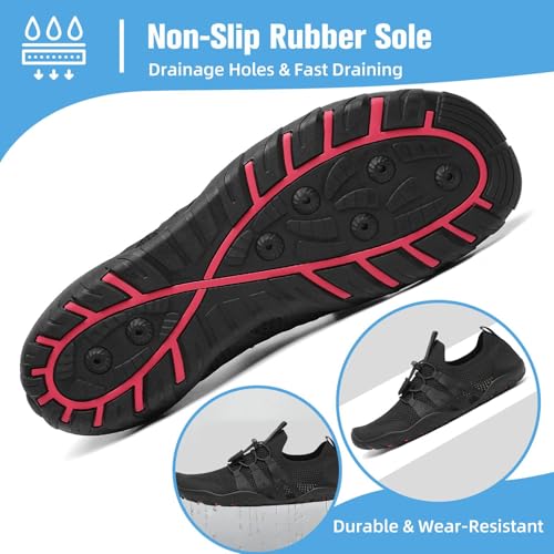Image of Mishansha Water Shoes for Women Men, Quick-Dry Barefoot Swim Shoes with Drainage Holes, Lightweight Aqua Shoe for Beach Pool River Boating Yoga Walking