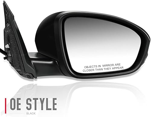 Miniatura 6 de DNA Motoring OEM-MR-NI1320186 Factory Style Powered Left Side Door Mirror Compatible with 08-13 Altima Coupe