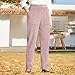 TANGNADE Corduroy Pants Women High Waisted Straight Leg Pants Casual Loose Comfy Ladies Trousers with Pockets Womens Fashion Pink L