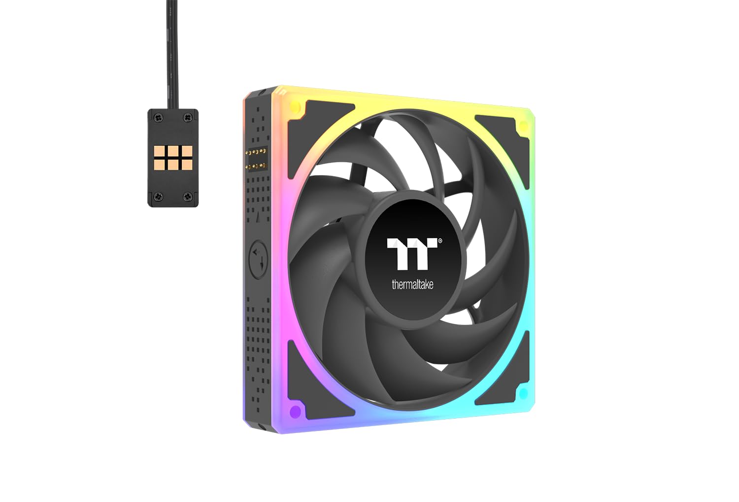 Thermaltake TOUGHFAN EX 120 ARGB Sync (Pack de 3) | Ventilador PWM para PC | MagForce 2.0 con Conexión Magnética en Cadena | Aspas de LCP y Marco Luminoso ARGB | Negro