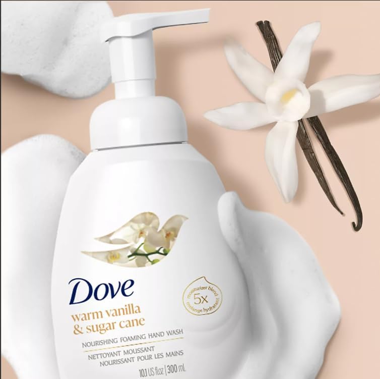 Dove Nourishing Foaming Hand Wash Variety Pack 3ct/10.1 oz | Warm Vanilla & Sugar Cane | Lavender & Yogurt | Coconut & Almond Milk image 5