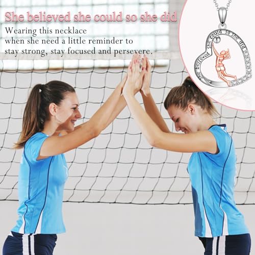 Volleyball Necklace Gifts for Teen Girl Women Volleyball Players Lovers Team Coach on Birthday Christmas Valentines Mothers Day Graduation Back to School2