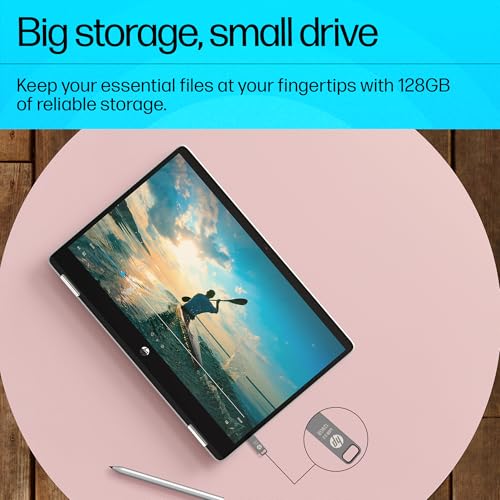 HP 886C 128GB OTG Flash Drive 3.2 Rock/Metallic Swivel Design/Durable Metal Material - Image 5